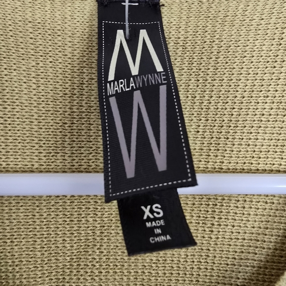 Marla Wynne Oversized Yellow Zip-Up Cardigan Sweater  with Pockets Xs - Picture 3 of 8